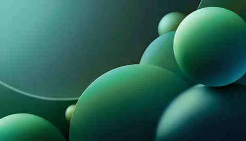 Abstract 3D Background Abstract 3D Background with Big Green Balls Copyrig... Stock Photos