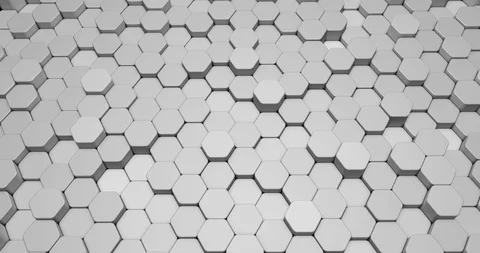 Abstract 3d background animation in the form of hexagon shapes Stock Footage 107388502