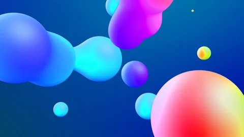 Abstract 3d background with beautiful rainbow colors gradient on wax bubbles Stock Footage 123796227