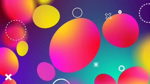 Abstract 3d background with beautiful rainbow colors gradient on wax bubbles , s Stock Footage 127838777
