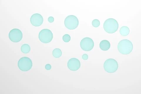 Abstract 3d background with blue balls, bubbles on a white background. Beauty Stock Illustration