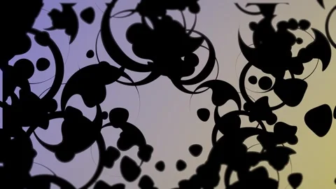 Abstract 3D Background with Bright Flying Glowing Liquid Bubbles, Magic Circ 스톡 동영상 271229010