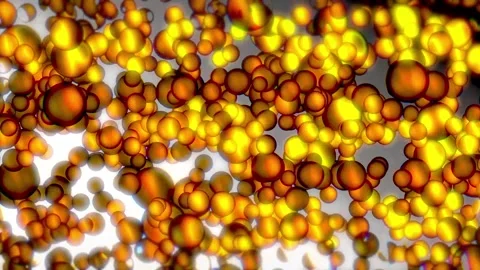 Abstract 3D Background with Bright Flying Glowing Magic Circles and Balls. 4K 스톡 동영상 271229056