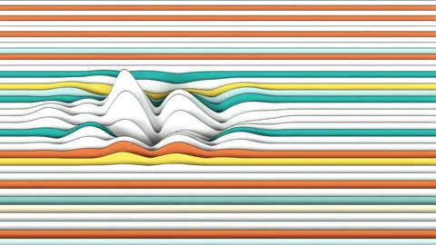 Abstract 3d background of colored wavy lines Stock Footage 105015747