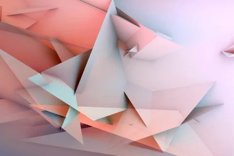 Abstract 3d background, colorful triangular pattern Stock Photos