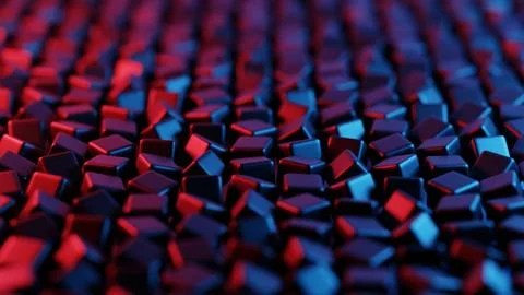 Abstract 3D background composed of cubes, creating a visually striking and ge Stock Illustration