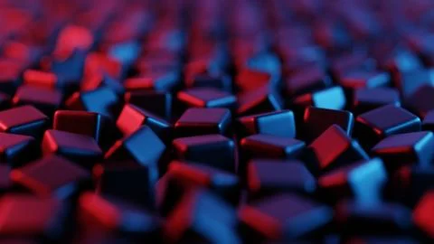 Abstract 3D background composed of cubes, creating a visually striking and ge Illustrazione stock