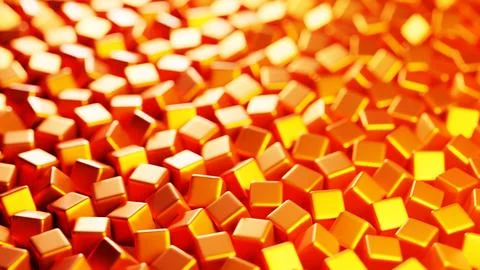Abstract 3D background composed of cubes, creating a visually striking and ge Stock Illustration