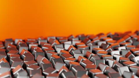 Abstract 3D background composed of cubes, creating a visually striking and ge Stock Illustration