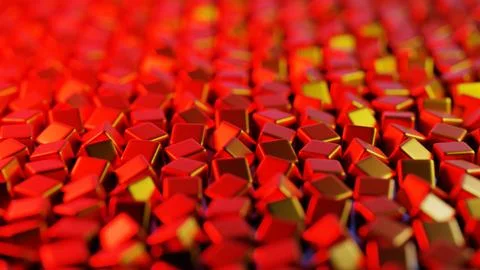 Abstract 3D background composed of cubes, creating a visually striking and ge Stock Illustration
