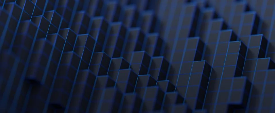 Abstract 3D Background with Cubes Illustrazione stock