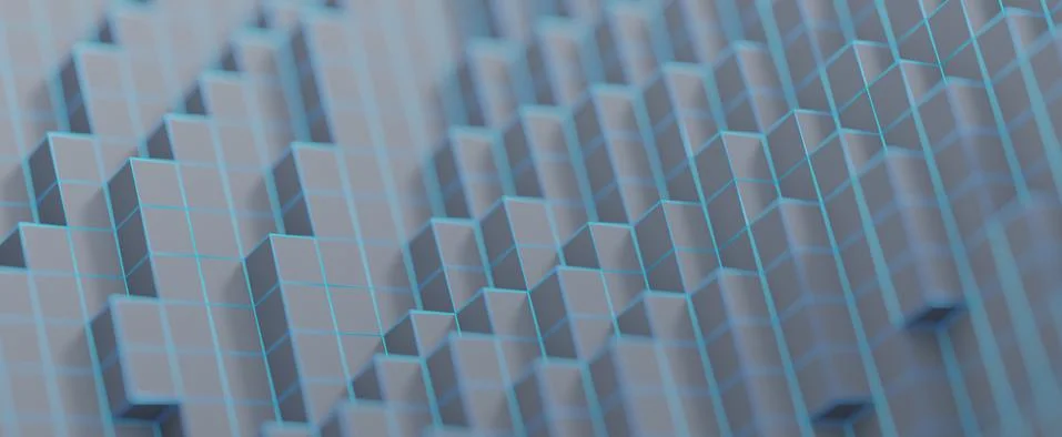 Abstract 3D Background with Cubes Illustrazione stock