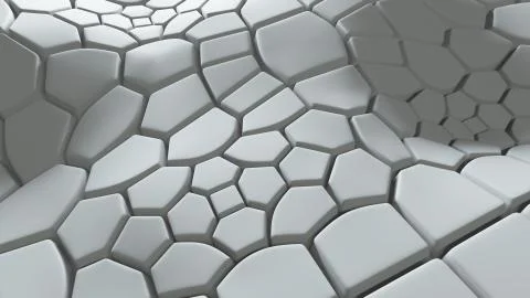 Abstract 3d background with extruded polygons. Illustrazione stock