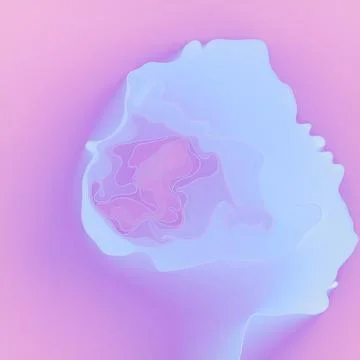 Abstract 3D background features pastel colors and multi-layered organic shape Stock Illustration