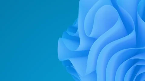 Abstract 3d background featuring elegant blue flowing waves. Stock Illustration