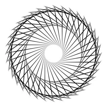 Abstract 3D background with geometric figure. Rotated line. Stylized mandala Stock-Illustration