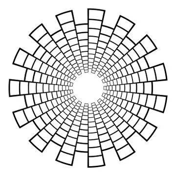 Abstract 3D background with geometric figure. Goes deep stylized tunnel, mandala Stock Illustration