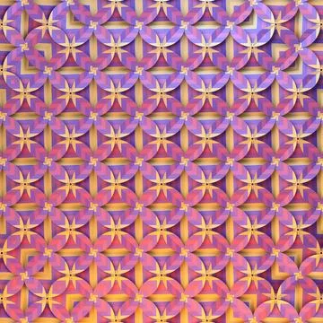 An abstract 3D background with geometric ornamentation. Modern background Stock Illustration