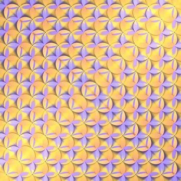 An abstract 3D background with a geometric pattern of overlapping circles Stock Illustration