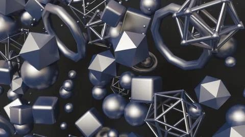 Abstract 3D background with geometric shapes Иллюстрация
