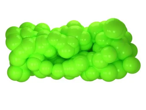 Abstract 3D background with green bubbles 스톡 일러스트