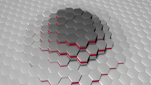Abstract 3D background with hexagon, seamless loop Stock Footage 150687288