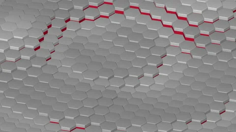 Abstract 3D background with hexagon, seamless loop Stock Footage 150687304