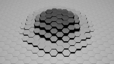 Abstract 3D background with hexagon, seamless loop Stock Footage 150687426