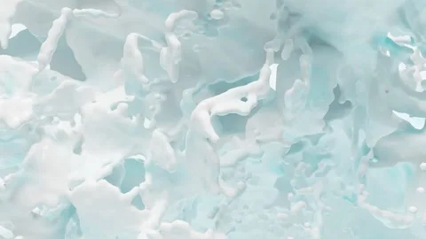 Abstract 3d background. Liquid flowing colors. soap bubbles, drops, Liquid milk Video stock 252961033