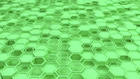 Abstract 3d background made of green hexagons Stock Illustration