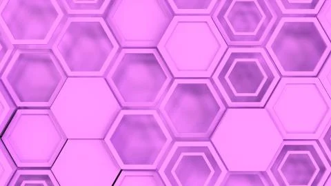 Abstract 3d background made of purple hexagons Stock Illustration