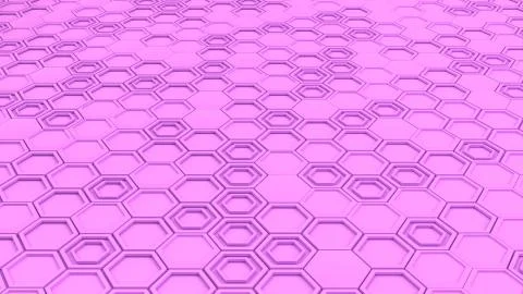 Abstract 3d background made of purple hexagons Stock Illustration