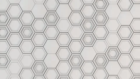 Abstract 3d background made of white hexagons Stock Illustration