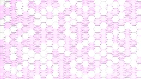 Abstract 3d background made of white hexagons on purple glowing background Stock Illustration