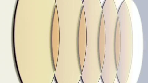 Abstract 3D background with overlapping translucent glass lenses in soft pa.. Stock Illustration