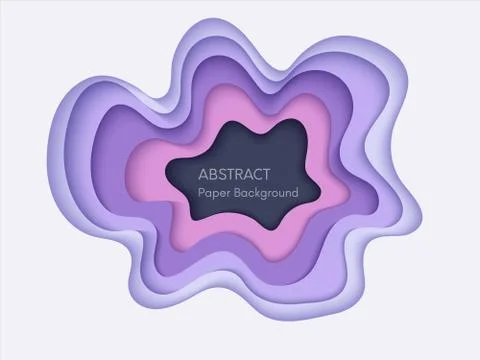 Abstract 3d background with papercut shapes. Paper design, vector creative 스톡 일러스트