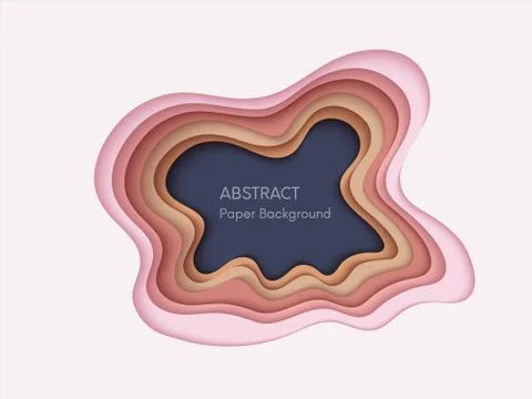 Abstract 3d background with papercut shapes. Paper design, vector creative 스톡 일러스트