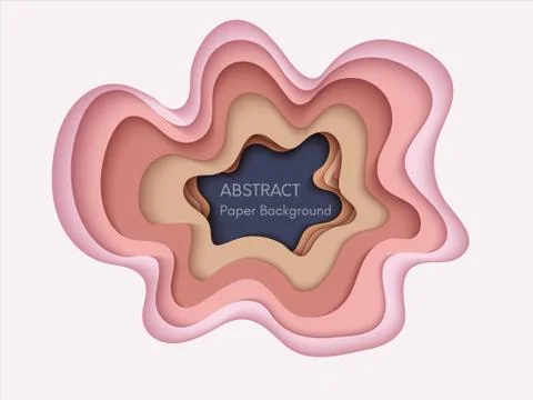 Abstract 3d background with papercut shapes. Paper design, vector creative 스톡 일러스트