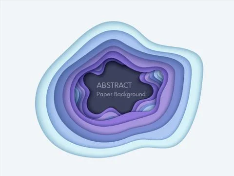 Abstract 3d background with papercut shapes. Paper design, vector creative Stock Illustration