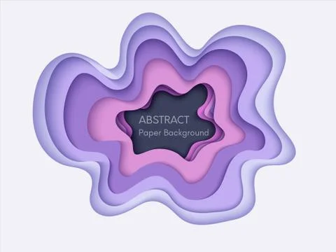 Abstract 3d background with papercut shapes. Paper design, vector creative 스톡 일러스트