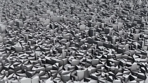 Abstract 3D background with plenty of three dimensional white shapes Stock Footage 276976736