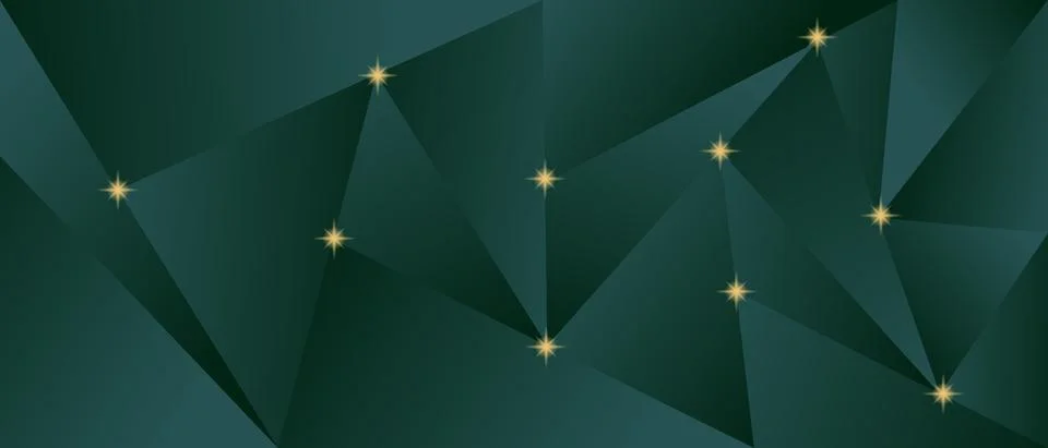 Abstract 3d background with polygonal pattern, little golden stars. Modern ge Stock Illustration
