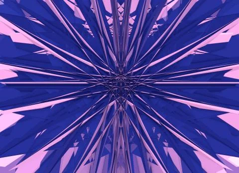 Abstract 3D background with polygons structure, chaotic and sharp. 3D Illustrazione stock