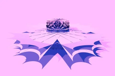 Abstract 3D background with polygons structure, chaotic and sharp. 3D Stock Illustration