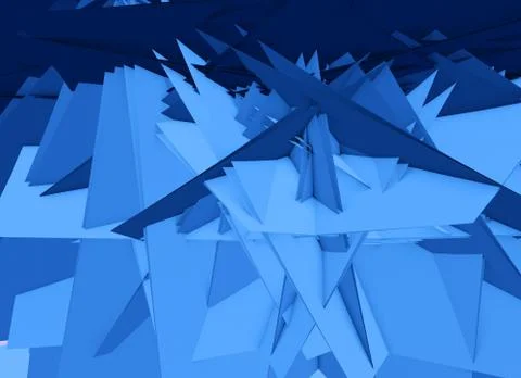 Abstract 3D background with polygons structure, chaotic and sharp Stock Illustration