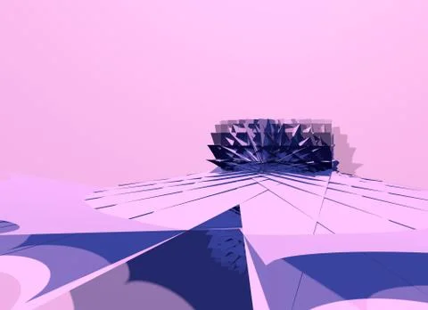 Abstract 3D background with polygons structure, chaotic and sharp. 3D Stock Illustration