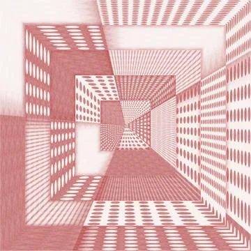 Abstract 3D background in red spectrum Illustrazione stock