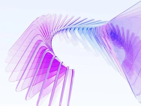 Abstract 3d background with row of glass holographic transparent triangle plate Stock Illustration