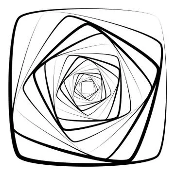 Abstract 3D background with simple geometric figure. Rotated stylized square Stock-Illustration