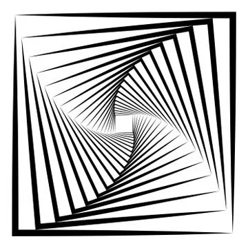 Abstract 3D background with simple geometric figure. Rotated stylized square Stock Illustration